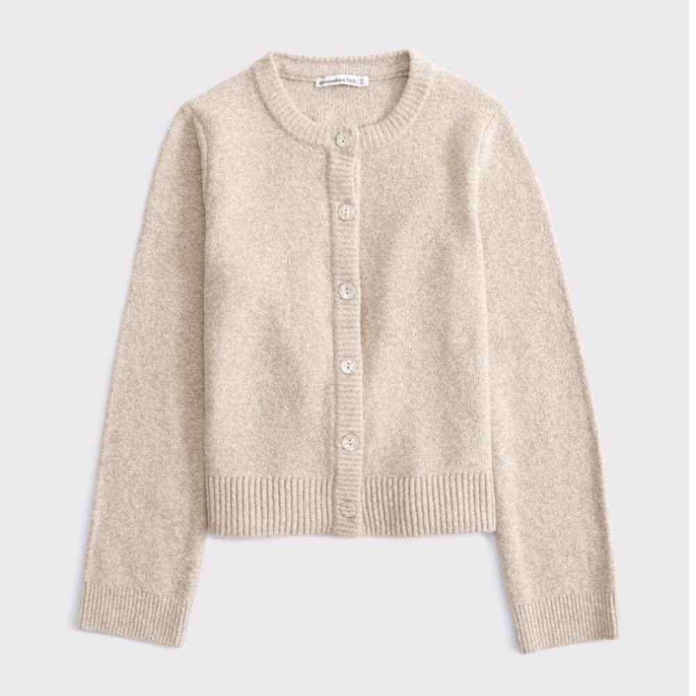 BESTSELLER NWT Textural Crew Cardigan Abercrombie & Fitch